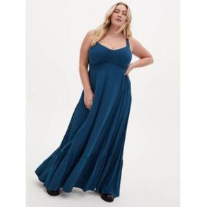 Torrid Teal Tiered Maxi Dress